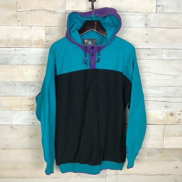 STARTER Other - COPY - Starter S2 Hoodie Blue Black Color Block Large